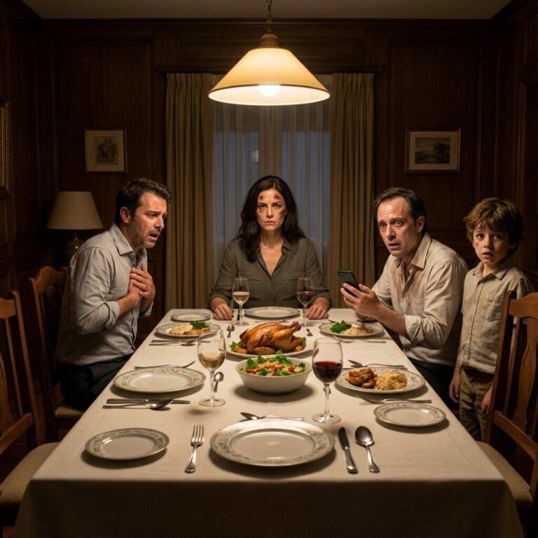 Cuando llegué a casa, mi marido me recibió con una bofetada y gritando: «¿Ves qué hora es? ¡A la cocina, mujer inútil!» La cena que les serví después los dejó completamente histéricos.