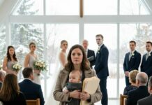 Six Weeks After My Husband Left Me And Our Newborn In A Snowstorm, I Walked Into His Wedding Holding The One Thing He Never Thought I’d Have