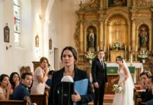 Seis semanas después de que mi esposo me abandonara a mí y a nuestro recién nacido en medio de una tormenta de nieve, entré a su boda sosteniendo lo único que jamás pensó que tendría.