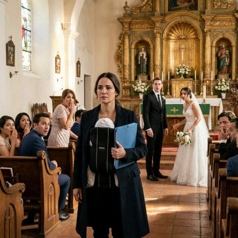 Seis semanas después de que mi esposo me abandonara a mí y a nuestro recién nacido en medio de una tormenta de nieve, entré a su boda sosteniendo lo único que jamás pensó que tendría.