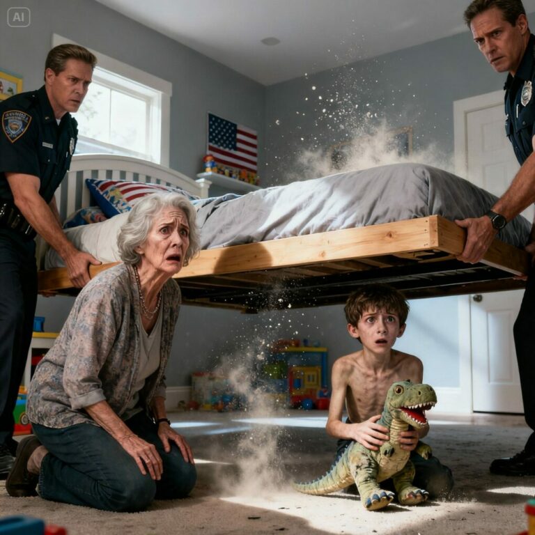 For two weeks, my son didn’t answer a single call. Worried sick, I drove to his house without telling anyone. The place was too quiet, too still. Then I heard a soft rustling from my grandson’s bedroom. “Hello? Who’s there?” I whispered, my heart pounding. Something shifted under the bed. When the police lifted it, what we found left us frozen in disbelief—because…