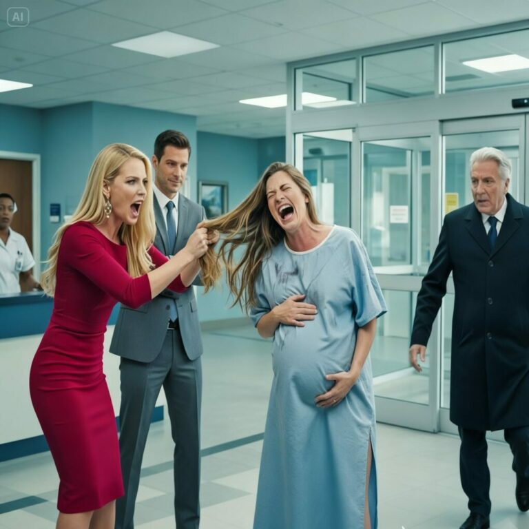 La amante ataca a la esposa embarazada en el hospital — la venganza del padre multimillonario sacude a toda la ciudad.