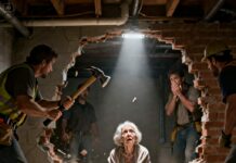 I remember my daughter’s voice trembling as she sealed the last brick. “I’m sorry, Mom… this is for the best.” Darkness swallowed me for ten years, counting heartbeats instead of days. Tonight, I press my fingers to the cold wall and whisper, “I’m still here.” Above me, footsteps freeze. Then—one sharp knock on the door. Who do you think is knocking?