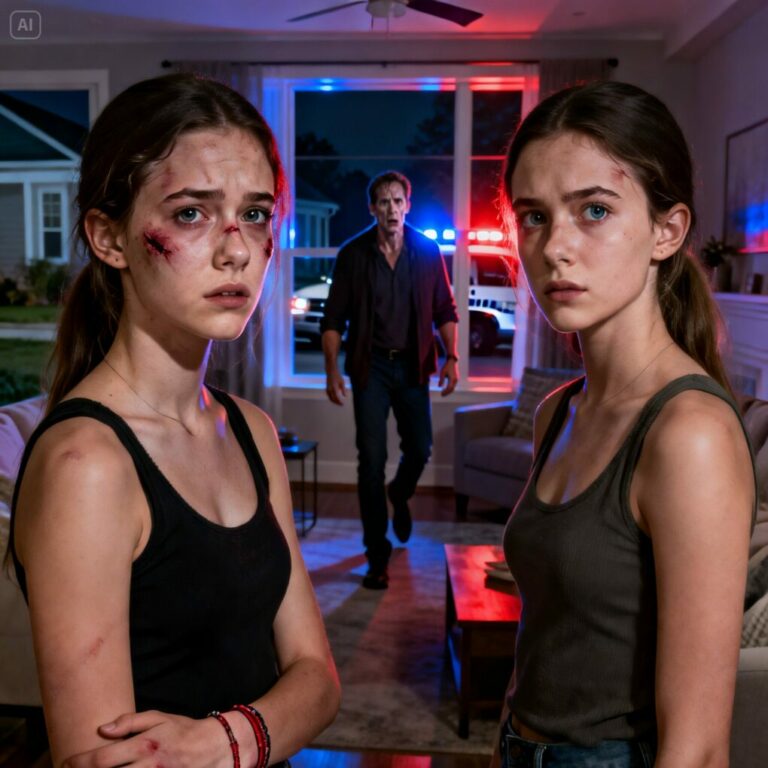 Mi hermana gemela apareció en mi puerta cubierta de moretones. Cuando descubrí que su esposo la estaba maltratando, tomamos una decisión desesperada pero necesaria: intercambiamos nuestros lugares. Lo que pasó después fue cuidadosamente planeado… y le dimos una lección que jamás olvidará.