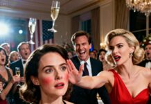 At my husband’s promotion party, crystal glasses clinked and applause filled the room. Then his mistress stepped forward and slapped me hard across the face. Gasps erupted. My husband laughed. “Relax,” he said, smirking. My cheek burned—but I smiled. Because as the music swelled and eyes turned away, I whispered to myself, Enjoy this moment. Minutes later, the celebration became my revenge.