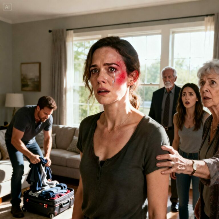 Mi esposo me abofeteó delante de su familia, diciendo que él era “el hombre de la casa”. Cinco minutos después, su propia familia lo veía empacar sus cosas.