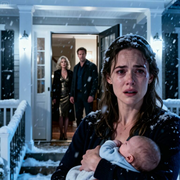 Because of husband mistress, his and MIL kicked me and my 3-day-old baby out into the snowstorm. They had no idea that I had just inherited a $2.3 billion fortune from my grandfather… Just 24 hours later, I made them live in hell…