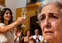 Nunca olvidaré ese brindis. Mi propia hija levantó la copa y dijo: “Esta es la mujer que desearía que me hubiera criado. La única y verdadera abuela de mi hijo.” Yo sonreí, por orgullo… y por vergüenza. Nadie notó cuando me fui. Esa noche escribí todo en silencio. A la mañana siguiente, algo llegó a su puerta. Y ahí empezó la caída.