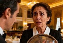 Después del divorcio lo perdí todo. Ahora sirvo mesas en un hotel y sonrío por propina. Ayer, al acercarle el vaso, vi su muñeca. El mismo lunar. El mío. Sentí que el suelo cedía. Le pregunté, casi sin voz: “¿Cómo se llama?”. Sonrió: “Como mi madre quiso llamarme”. Ese nombre. El del bebé que perdí hace treinta años. Cerré el cuaderno esa noche sabiendo que la verdad acababa de despertarse.