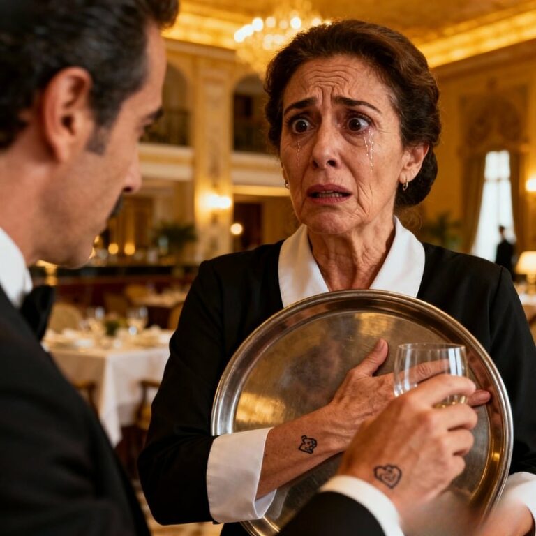 Después del divorcio lo perdí todo. Ahora sirvo mesas en un hotel y sonrío por propina. Ayer, al acercarle el vaso, vi su muñeca. El mismo lunar. El mío. Sentí que el suelo cedía. Le pregunté, casi sin voz: “¿Cómo se llama?”. Sonrió: “Como mi madre quiso llamarme”. Ese nombre. El del bebé que perdí hace treinta años. Cerré el cuaderno esa noche sabiendo que la verdad acababa de despertarse.