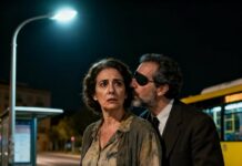 Me dejó sola en la parada del bus, sin dinero, después de gritarnos como extraños. “Arréglatelas”, dijo mi propio hijo. Yo temblaba cuando un hombre ciego se acercó y susurró: “Finge ser mi esposa. Mi chofer viene.” Sentí su mano firme, su voz helada: “Tu hijo lamentará haberte abandonado.” En ese instante entendí que mi vida estaba a punto de romperse… o vengarse.