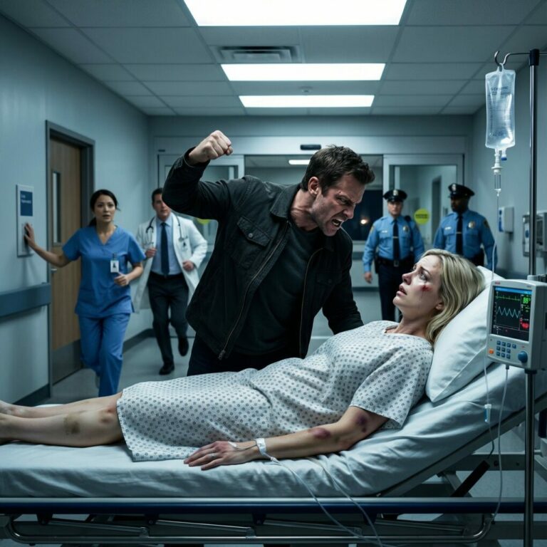 Después de un grave accidente de coche, me llevaron de urgencia al hospital. Mi esposo irrumpió en la habitación fuera de sí, lleno de rabia. —¡Ya basta de este teatro! —gritó—. ¡Levántate de esa cama, no voy a malgastar mi dinero en esto!  Me agarró con fuerza e intentó arrastrarme fuera del colchón. Cuando me resistí, descargó ambos puños contra mi estómago sin piedad. Lo que ocurrió después superó cualquier cosa que jamás habría podido imaginar…