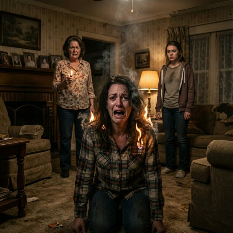 ‘You’re not married — you don’t deserve a house,’ my mother screamed. When I refused to hand over my savings for my sister, she lit my hair on fire. What happened next shocked our entire family.