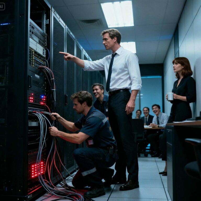 “I don’t care if it looks outdated,” Greg smirked, pointing at my rack, “this legacy setup is trash.” I sipped my coffee, heart steady. “Trash, huh? Let’s see who survives the morning.” By 8:47 a.m., the leads went dark, fans stopped spinning. The office laughed. I didn’t. They just pulled the spine from the system. And I watched from home, knowing the chaos I’d seeded was inevitable..