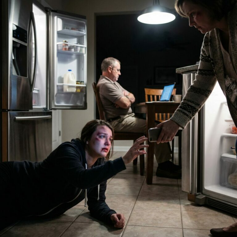 Mi esposo me empujó contra el refrigerador y luego me dio un rodillazo tan fuerte que me rompió la nariz. Empecé a sangrar, temblando, y estiré la mano para agarrar mi teléfono, hasta que mi suegra me lo arrebató bruscamente. —Es solo un pequeño rasguño —dijo con desprecio. ¿Y mi suegro? Murmuró sin levantar la vista: —Qué dramática. No tenían la menor idea de lo que estaba a punto de hacer.