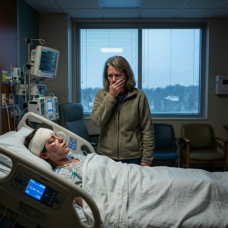 El teléfono chilló a las 4:45 de la madrugada, y mi yerno escupió con desprecio: «Ahora es tu problema. Ven a recogerla». Encontré a mi hija encogida sobre un banco de la estación, la piel amoratada de un violeta oscuro, los huesos destrozados. Con su último aliento susurró: «Mamá… no paraban». El monitor se quedó en una línea recta. Mi corazón no se rompió: se congeló. Aún tenía la llave de repuesto. Esta noche, iba a volver a casa.