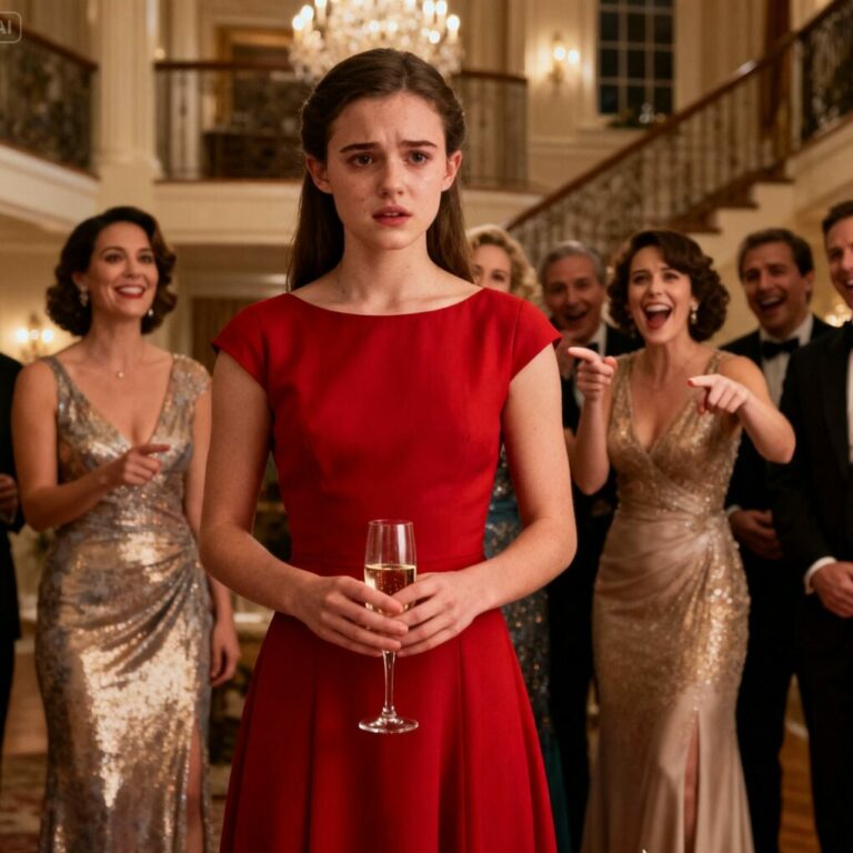 “They think I’m a gold digger,” I heard someone whisper behind me. I froze, holding my champagne glass as Ryan’s sister laughed and said, “She’s just a poor teacher chasing a rich last name.” My engagement party went silent when I answered back. But what truly destroyed them wasn’t my words— It was who walked through the door twenty minutes later.