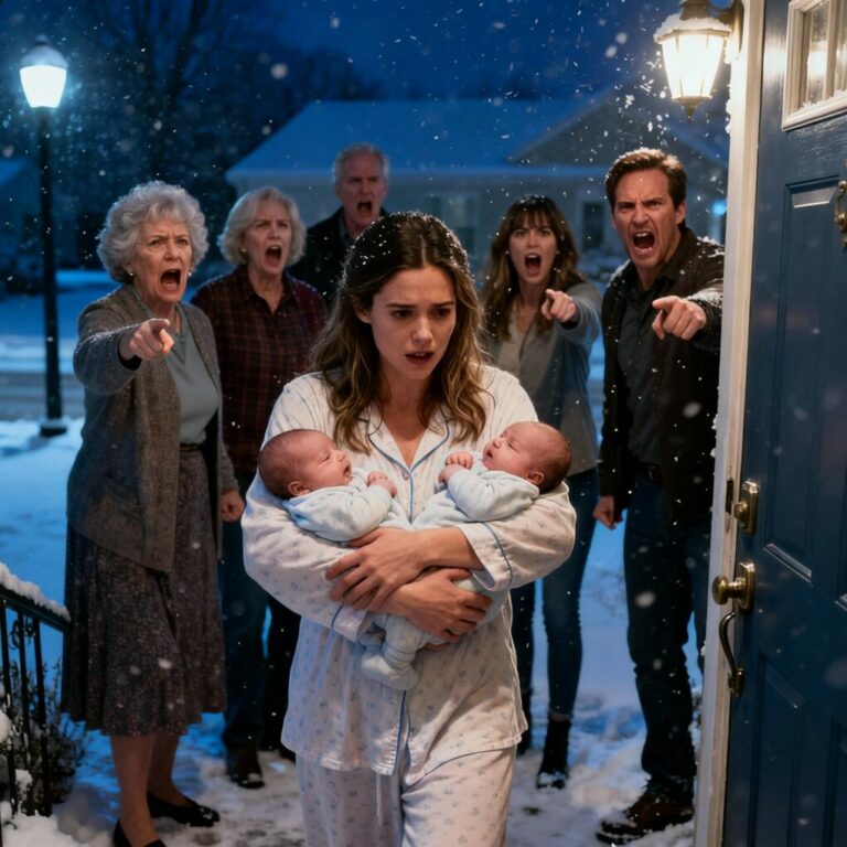 “They threw me—and my ten-day-old twins—into the freezing street. My mother-in-law spat on me. My husband watched silently. ‘Get out. Take your bastards,’ she hissed. I stood there in the snow, holding my sons, bleeding, broken, but I smiled. What they didn’t know? I owned everything they ever had. And I was about to make them pay… slowly, legally, and mercilessly. This isn’t the end—it’s only the beginning.”