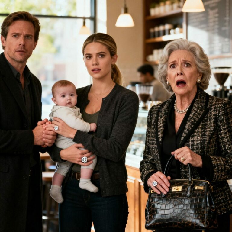 “I’m not poor,” I said, my voice shaking as every face at the table froze. Patricia’s wine glass stopped halfway to her lips. “What did you just say?” she whispered. I smiled for the first time that night. “I said you’ve been insulting a woman who makes more in a month than your son does in a year.” That was the moment I realized—this dinner was never about food. It was about power.