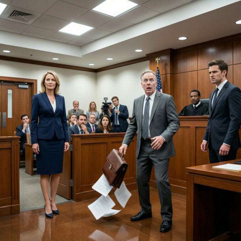 Mi esposo me dejó todo su imperio. Mi hijastro me demandó, afirmando que yo era una “ama de casa sin estudios” que lo había manipulado. Para destruirme, contrató al abogado más poderoso de la ciudad. Pero cuando entré a la sala del tribunal, el abogado contrario palideció, dejó caer su maletín y se inclinó ante mí. —¿De verdad es usted? ¡No puedo creerlo! Mi hijastro no tenía idea de quién era yo en realidad…