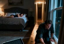 “Sarah, are you awake?” His voice was soft, almost caring—but my heart told me it wasn’t David anymore. I lay frozen, watching him pry up the floorboards. Underneath, a metal box glinted in the dim light. “You’ll see why I had to do this,” he whispered. My stomach dropped as I saw passports, stacks of cash, and pictures of other women. My life, my identity, my marriage—everything I knew—was a lie. And I was next.