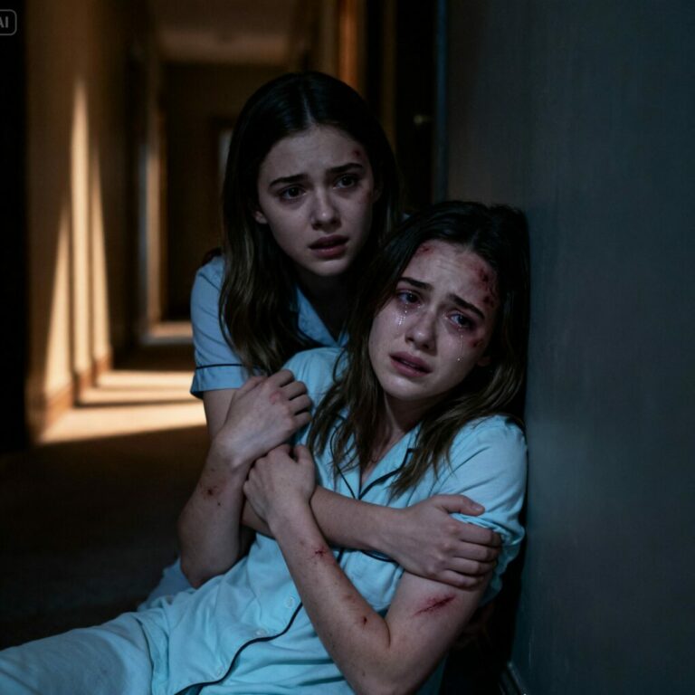 “Amber… please, don’t let him see me like this,” Clare whispered, trembling, as blood ran down her cheek. I caught her before she hit the floor, my heart pounding. I looked into her terrified eyes and swore, “Not tonight. I’ll make him pay.” But as I stared at the bruises on her neck, I realized something terrifying: this fight was bigger than me… and it was only just beginning.