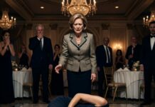 “I was eight months pregnant when my mother-in-law smiled and said, ‘Sit down, dear.’ The next second, the chair vanished beneath me. I hit the floor hard—and the scream that tore out of me wasn’t just pain. The room froze. Someone shouted, ‘Call 911!’ But as I clutched my stomach, one terrifying thought echoed in my mind… Was my baby still alive?