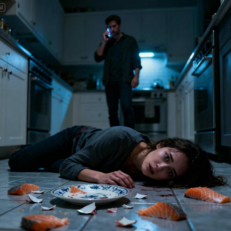 “I’m right here, Alex… I’m not unconscious.” Those words screamed inside my head as I lay frozen on the kitchen floor, listening to my husband whisper into his phone, “She’s out cold. I’ll have the files in an hour.” My heart nearly stopped. In that moment, I realized the man I loved wasn’t trying to save me—he was waiting for me to disappear. And I still had one chance to turn the tables.
