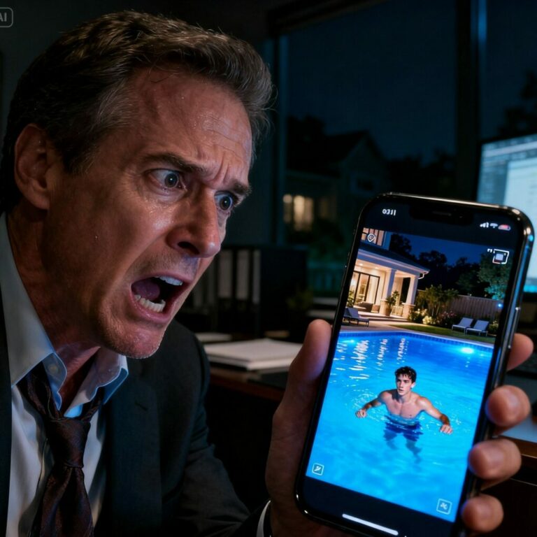 I stared at the screen, unable to breathe. There he was—diving into my pool like he owned it. My wife clapped and shouted, “Do it again!” I whispered to myself, “You’re swimming in the wrong man’s life.” He didn’t know it yet, but that pool was about to expose everything they tried to hide.