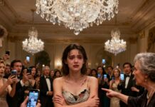 “They ripped my dress off in front of everyone,” I whispered, my voice shaking. “Search her,” my mother-in-law ordered coldly, while my husband stood silent. Two hundred phones were pointed at me. I thought that was the moment my life ended. But I didn’t know my father was watching.And when he arrived, everything they built began to collapse.