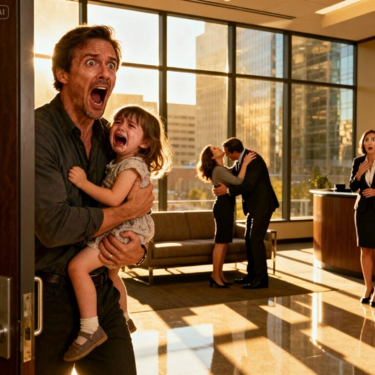 “I can’t… believe this,” I whispered, staring at the office door. The laughter. The voice of another man. My wife. My daughter clutching her rabbit in my arms. “Daddy, what’s wrong?” Emma asked. I felt my chest tighten. $100 million in my pocket, and my life had just shattered. I knew one thing for certain: nothing would ever be the same. And yet, as I walked away, I realized… maybe this was my chance to win life, not just money.