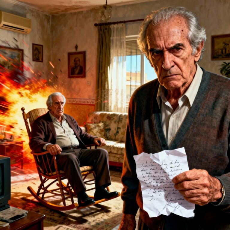Cuando leí la nota, sentí que me habían escupido en la cara. —“Nos fuimos de crucero en familia. Cuídalo”, decía. Él estaba allí, en mi salón, balanceándose como si la casa fuera suya. Me miró y murmuró: —“¿Empezamos?” No respondí. Tragué el silencio. Cuatro días después, mi nuera lloraba de rodillas… y aún así, dudé si abrir la puerta.