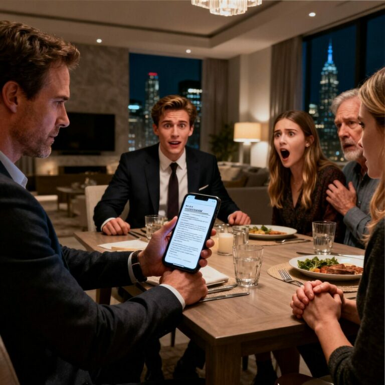 “Government job? You must be joking,” Trevor laughed, swirling his wine. I didn’t flinch. “Not joking. And that same job just documented everything your company did illegally.” The smile disappeared. “What are you saying?” he asked, panic creeping in. I tapped my phone, revealing the pyramid scheme, the scams, the lies. The room went silent. Emily whispered, “Nathan… you didn’t tell them, did you?” I shook my head. “Not yet. But I’m about to.”