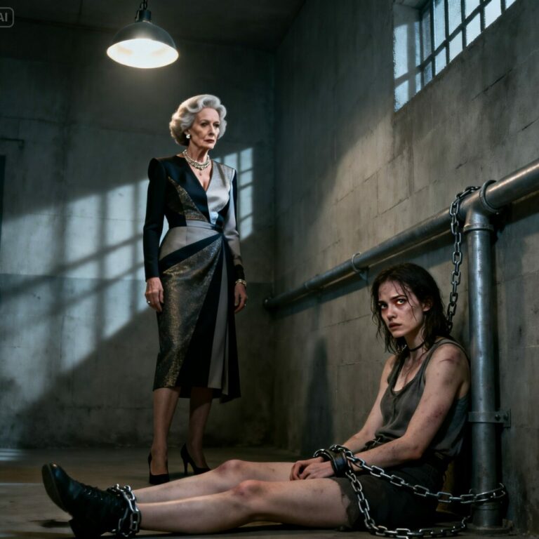 The lock clicked behind me, and I heard his voice upstairs laughing. “Just sign it,” his mother said calmly, looking down at my chained hands. I looked her straight in the eyes and whispered, “You already lost.” She smiled like I was insane. Two years later, that same woman would beg a judge for mercy. This isn’t a love story. It’s a lesson about patience… and revenge.