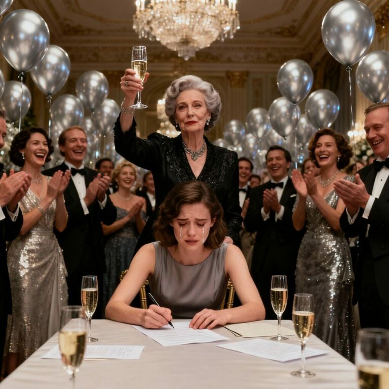“They toasted my divorce like a victory.” My mother-in-law raised her glass and said, “To freedom—from a mistake.” Everyone laughed. My husband didn’t stop her. He just signed the papers and whispered, “It’s over.” I smiled through my tears. Because while they thought they were burying me, they had no idea… In 48 hours, I would own everything they ever loved.