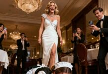 “They laughed while I bled. ‘Crawl,’ she said, tapping her heel against my ankle. ‘On your hands and knees. Like you belong.’ Phones were raised. Glass cut into my skin. I wanted to disappear—but as I crawled, one thought echoed in my head: If they knew who my brother was… this room would burn. And soon, it did.”