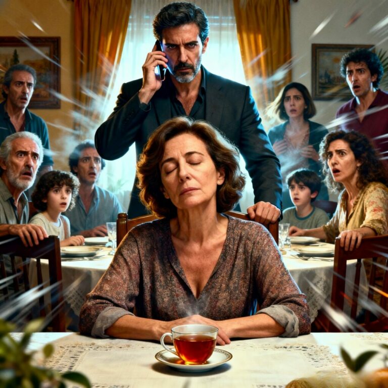 “Bébelo, mujer, estás muy nerviosa”, dijo sonriendo, mientras levantaba la taza delante de todos. No me miró como a su esposa, sino como a una niña ridícula. Sentí el silencio del comedor clavarse en mi nuca, las miradas de su familia esperando que obedeciera. Fingí dormir esa noche para no beberlo, creyendo que exageraba. Pero cuando volvió al salón y vi lo que hizo con mis propios ojos, entendí que ya no era una broma… ¿por qué nadie me advirtió antes?