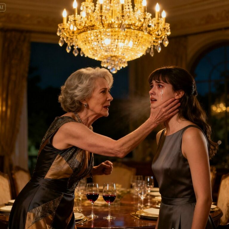 “I still hear the sound of the slap,” I said, my voice shaking. “That was the moment I realized I’d never be accepted.” My mother-in-law stood there, cold and furious, while the room went silent. Then my husband spoke—quietly. “Mom,” he said, “you just crossed a line you can never undo.” What he did next destroyed her world… and changed mine forever
