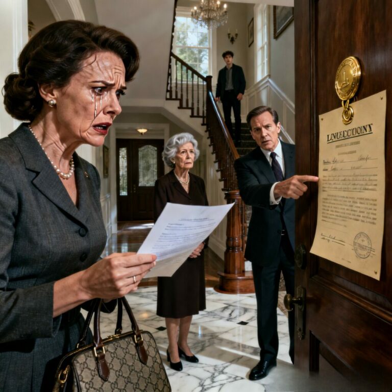 “I watched in horror as my mother spat the words, ‘Get out, you useless old woman! This house is mine now.’ My grandmother didn’t fight back; she just gripped her suitcase and walked into the rain. I thought we’d lost everything. But 24 hours later, she returned with a cold smile and my father’s lawyer. ‘Actually, dear,’ the lawyer whispered, opening a gold-sealed envelope, ‘you’re the one who needs to pack.’ My heart stopped. What did Dad hide in that will?”