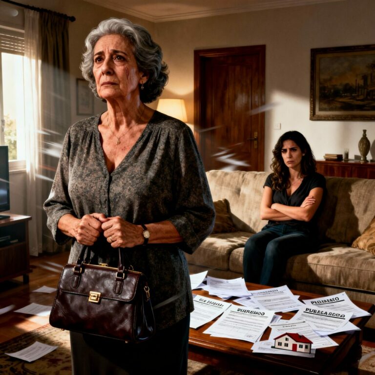 Volví del hospital con la cabeza vacía y el cuerpo cansado. Mi hija me miró sin levantarse del sofá y dijo: “Hipotequé la casa. Él la necesitaba más que tú.” No grité. No lloré. Solo sentí cómo algo se rompía en silencio. Cogí mi bolso y respondí despacio: “Entonces no te quejes de lo que va a pasar ahora.” Ese fue el momento en que dejé de ser su madre.