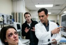 He hit me every day over the smallest things—burnt toast, a late reply, a wrong look. “You made me do this,” he’d hiss. One night, panic swallowed me whole and I collapsed. At the hospital, he told them, “She slipped in the shower.” I stayed silent—until the doctor looked up and said quietly, “These injuries don’t come from a fall.” That’s when my husband started shaking.