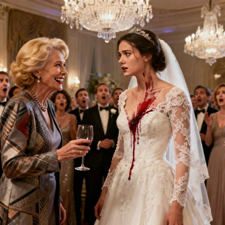 The glass tilted, and I heard her whisper, “This is what happens to girls who marry for money.” Red wine crashed down my wedding dress as the entire ballroom froze. I looked at my billionaire groom and whispered, “Daniel… say something.” He didn’t come to me. He walked toward her. And that’s when I realized—this wasn’t humiliation. It was a trap.