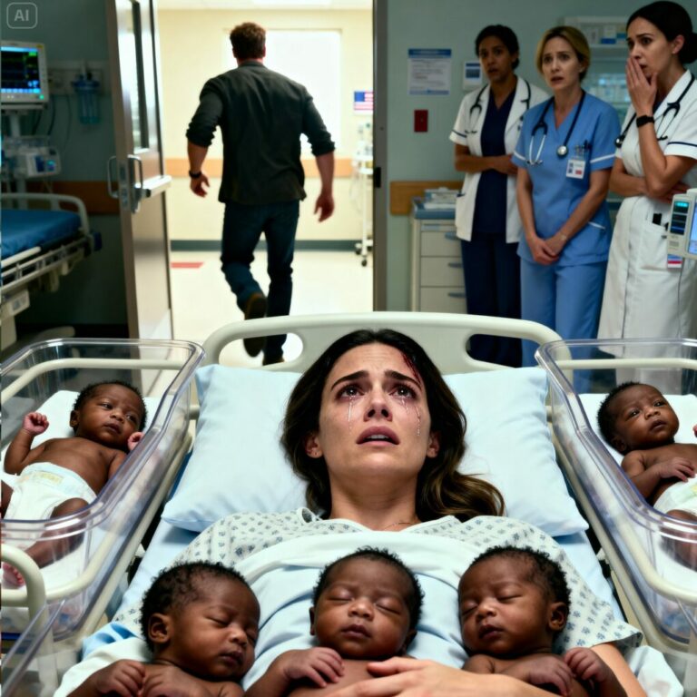 All five babies in the bassinets were Black. My husband took one look and shouted, “They’re not my children!” Then he walked out of the hospital and never came back. I held five newborns alone as nurses whispered and doors closed behind him. Thirty years later, he stood before us again— and the truth waiting for him shattered everything he thought he knew.