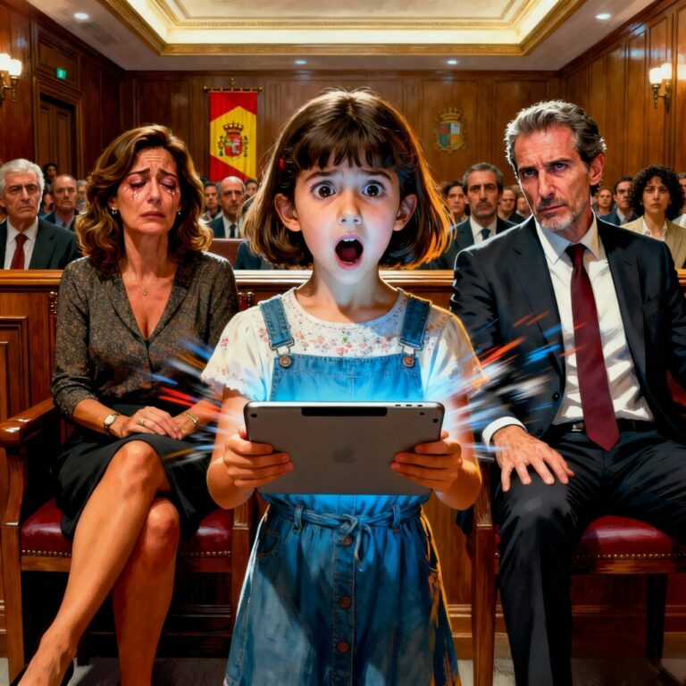 Yo estaba sentada frente al juez cuando mi hija se levantó sin mirarme. “¿Puedo enseñarle algo que mamá no sabe, señoría?”, dijo con una voz que no reconocí. Sentí el desprecio de mi marido como una mano en la nuca. El juez asintió. El vídeo empezó. Nadie respiró. Ni yo. ¿Qué puede esconder una niña de nueve años para congelar una sala entera?