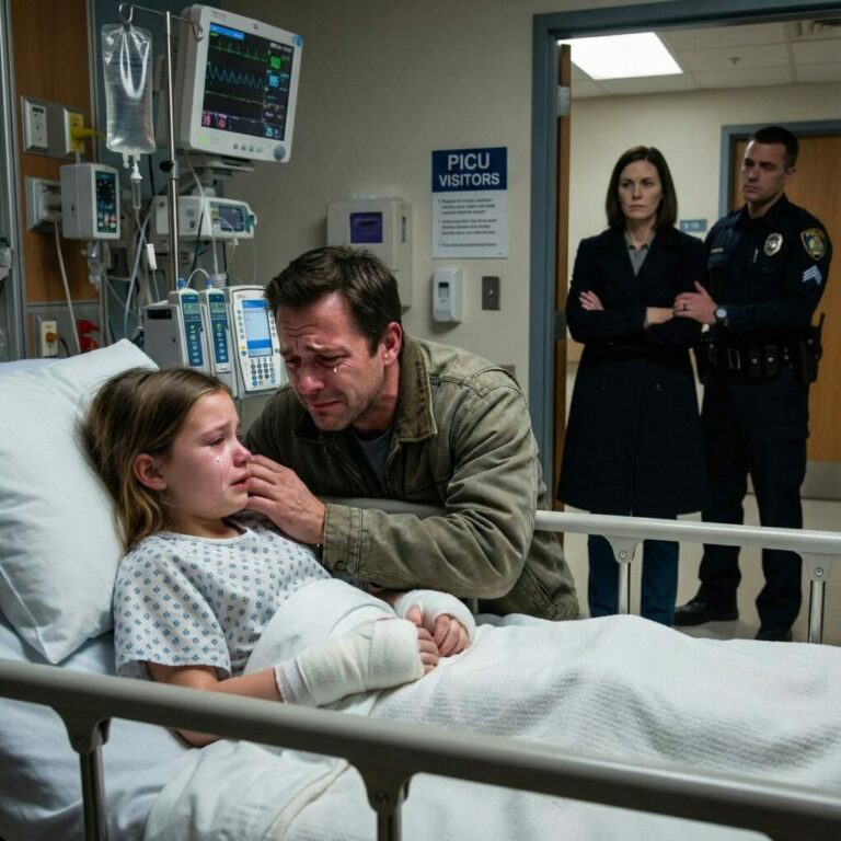 The hospital called: ‘Your 8-year-old is in critical condition.’ When I arrived, my daughter whispered, ‘Stepmom burned my hands… she said thieves deserve it.’ I only took bread because I was hungry.