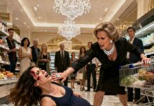 She laughed while I lay on the supermarket floor, bleeding and pregnant. “Call the police,” she said. “They’ll take that baby away from trash like you.” That’s when my husband knelt beside me and whispered, “Trust me.” Then he stood up, made one phone call, and the woman who ruled this town began to scream. What happened next went viral worldwide.