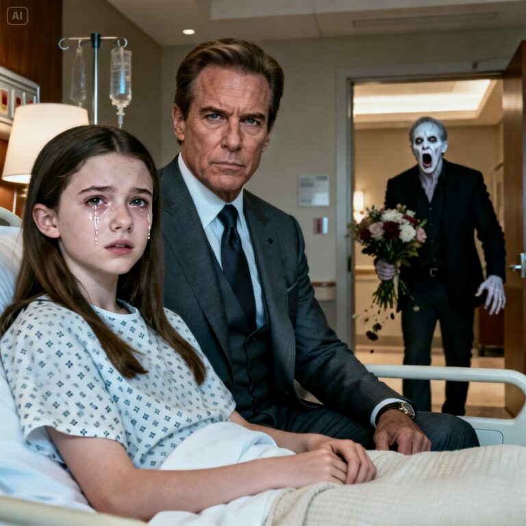“I stood in the freezing rain, clutching my thin jacket as my mother’s voice echoed: ‘Get out! I don’t need a sick daughter!’ They chose my sister’s lies over my life. But three hours later, the hospital room went silent. When my father saw the powerful, mysterious man sitting by my bed, his face turned ghostly pale. ‘You… you died years ago…’ he whispered, his hands shaking. The truth was finally coming for them.”