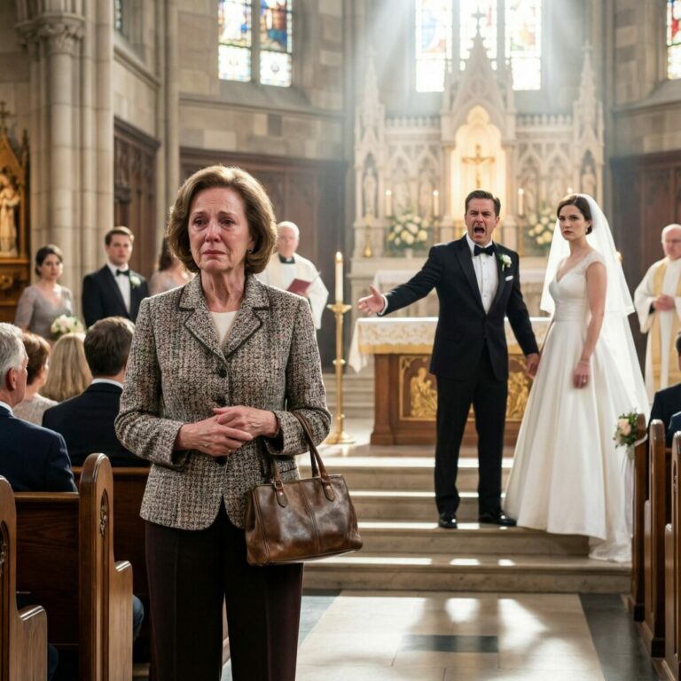 En la boda de mi hijo, gritó: «¡Fuera, mamá! Mi prometida no te quiere aquí.» Me alejé en silencio, conteniendo la tormenta por dentro.  A la mañana siguiente, me llamó y dijo: «Mamá, necesito las llaves del rancho.» Respiré hondo… y le dije cuatro palabras que jamás olvidará.