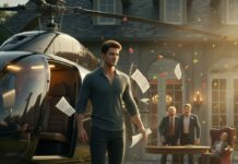 “My father’s laughter echoed through the room, sharp and mocking. ‘You’re a failure,’ he spat, throwing a bus pass at my feet. ‘You can’t even afford a car, so why are you still talking?’ The family sneered, but then, a deafening roar shook the windows. Dust swirled as a private helicopter descended onto our front lawn. I stood up, adjusting my cufflinks with a cold smile. ‘Actually, Dad, I don’t need a car anymore. My ride’s here.’ As the rotors screamed, I saw his face turn pale. The real meeting was just beginning… and they weren’t invited.”