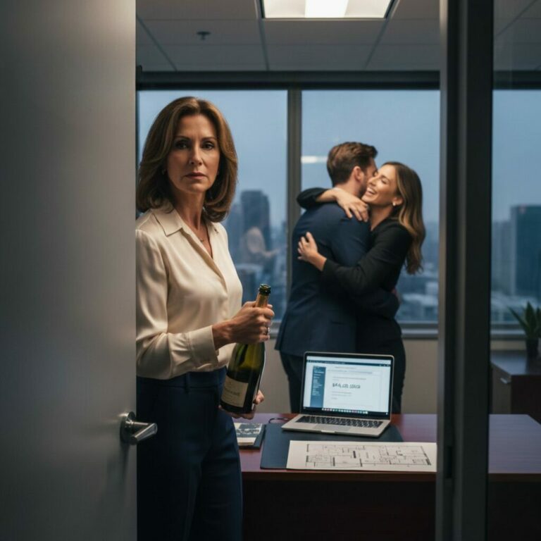 “The $45 million check was still warm in my pocket, a golden ticket to our future. But as I swung his office door open, my world froze. He wasn’t alone. ‘She’s finally gone, honey,’ I heard him whisper to her, laughing. ‘The money is ours now.’ My heart shattered, then turned into ice. I didn’t scream. I just smiled, gripped the check, and thought: Oh, darling, you have no idea what’s coming next.”